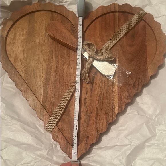 Heart-Shaped Wooden Serving Board with Spoon - Picture 6 of 7